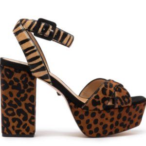 Schutz Quiteria Leopard Platform Sandals High Bloc